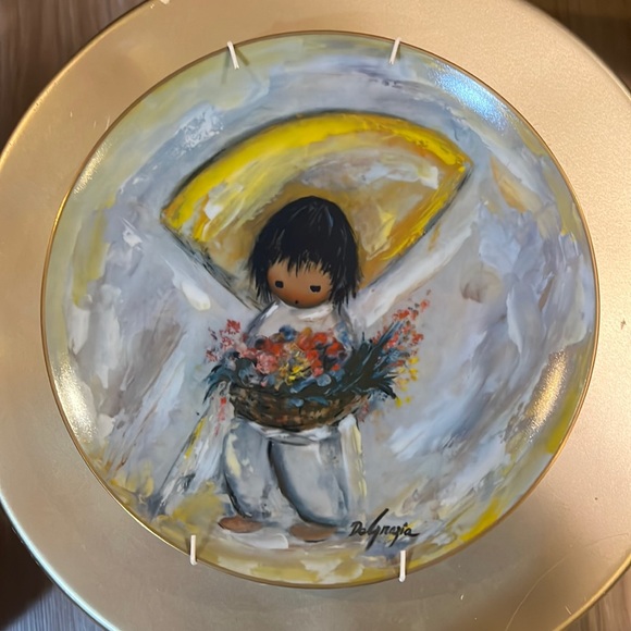 De Grazia Collector Plate " The Flower Boy " The Children Series. - Picture 1 of 5